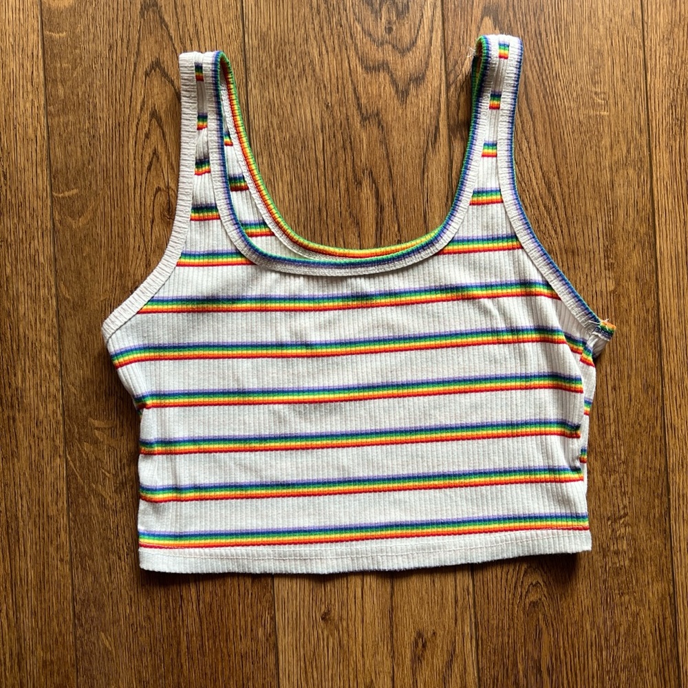 SHEIN Multicolor Striped Ribbed Top